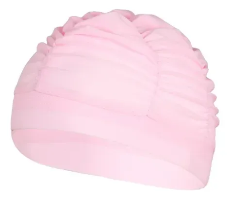 Gorros De Natación Plisados Elásticos Unisex De Color Liso 5pcs Elastic Range32.5-70cm