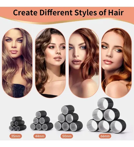 Juego De 50 Rulos Autoadhesivos Caija-h Para Cabello