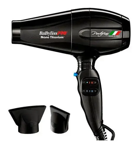 Secador De Pelo Babylisspro Nano Titanium Portofino 6600 Color Negro