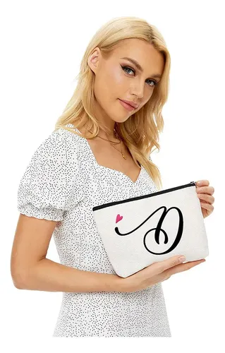 Bolsa De Maquillaje De Viaje Con Diseño De Hojas Azules Con