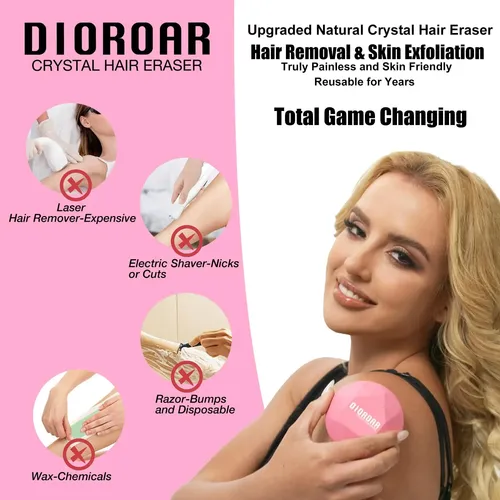 Borrador De Pelo De Cristal Dioroar, Depiladora Indolora Y N