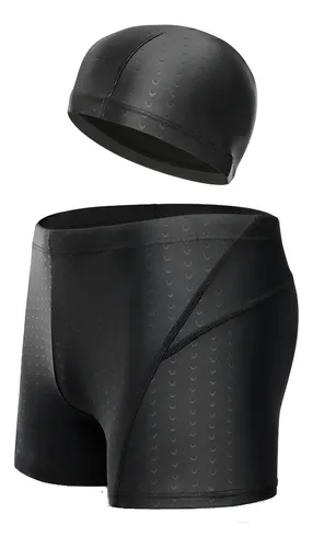 Bañador De Piel De Tiburón For Hombre Con Gorro De Baño