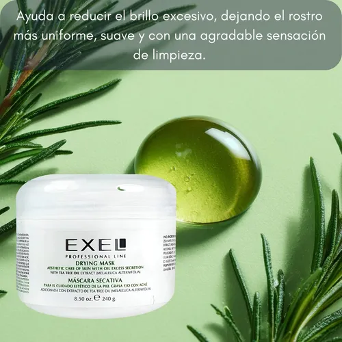 Mascara Secativa Acne Exel 240 Piel Grasa Mixta Regula Sebo
