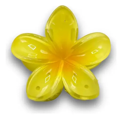 Set Pack Broches Hebilla Gancho De Pelo Flor Hawaiana X4 Rojo/amarillo/rosa/violeta