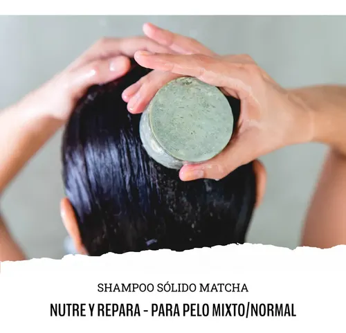 Shampoo Solido Natural Vegano Matcha 50gr – Humectante The Mash Store