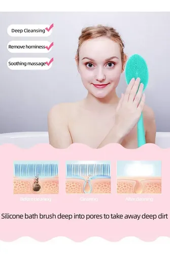 Body Scrubber Wolf War Silicone Exfoliante Azul