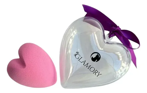 Esponja Maquillaje Corazón Glamory Dark Fuchsia Fucsia Grande