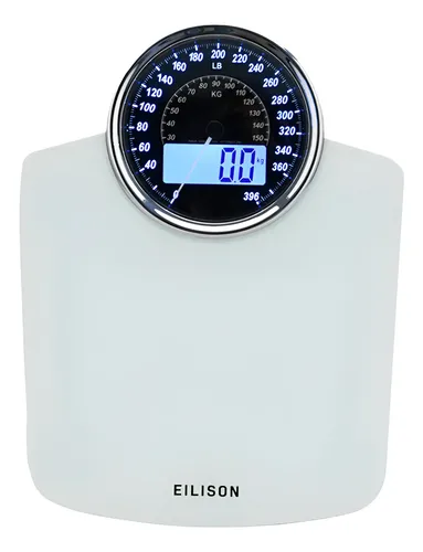 Báscula Digital Y Analógica Eilison 400lbs, Vidrio Templado
