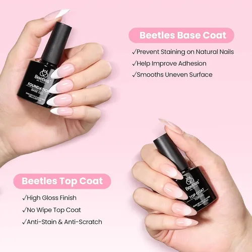 Kit De Uñas En Gel Beetles Flat-x 320 Piezas 16 Tallas Con