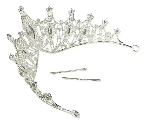 Corona Tiara Strass 15 Años Novia Boda Accesorios Lila