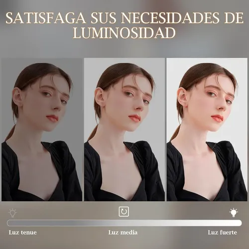 Espejo Maquillaje Led Corazón Rosa Con Bandeja Recargable
