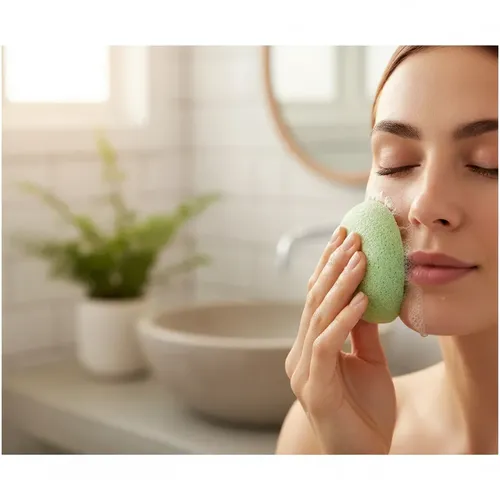 Konjac Esponja Vegetal Facial Aloe Vera Calmante Pollie