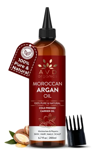 Aceite De Argán Avd Organics 200ml Hidratante Capilar Piel