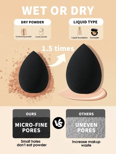 Set 30 Pinceles Y Esponjas De Maquillaje Con Neceser Negro
