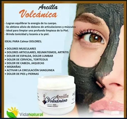 Arcilla Volcánica Calma Dolores Espalda Varices Piel Rostro