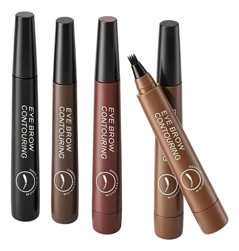 Lápiz Cejas Lanmok, 5 Colores, 4 Puntas, Waterproof
