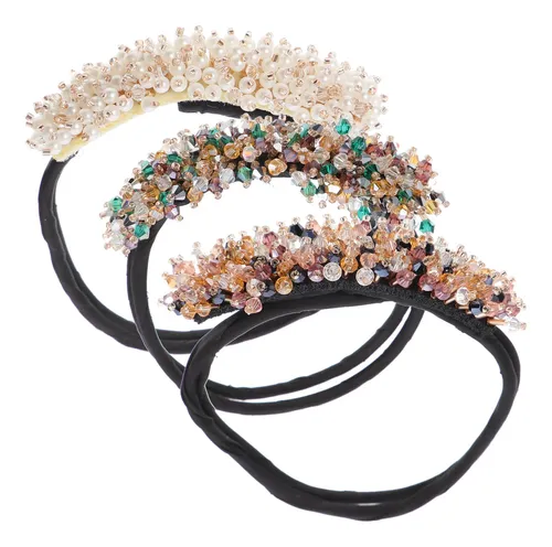 3 Uds. Moldeador De Moños Con Brillantes Para Cabello Largo