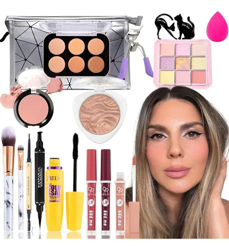 Set Maquillaje Completo Tonos Pastel Look Luminoso Radiante