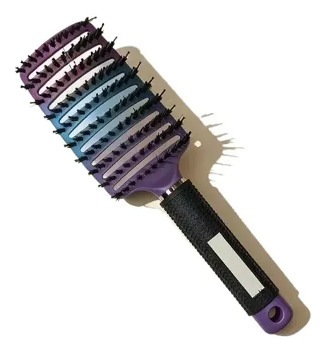 Peine Rizos Curvo Hueco Masaje Cabello Mojado Seco
