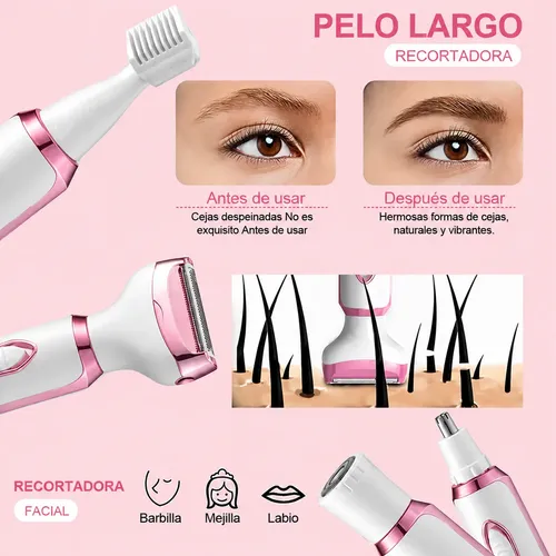 Depiladora Mujer 4 En 1 Portátil Ideal Para Viaje Verano