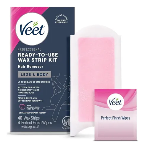 Tiras De Cera Veet Para Vello Corporal Femenino 40 Unidades