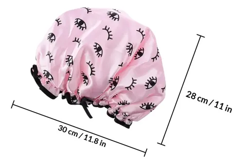 2 Gorros De Baño Multifunción Con Gorro De Ducha Suave Y Fle Pink And Black (patterned)