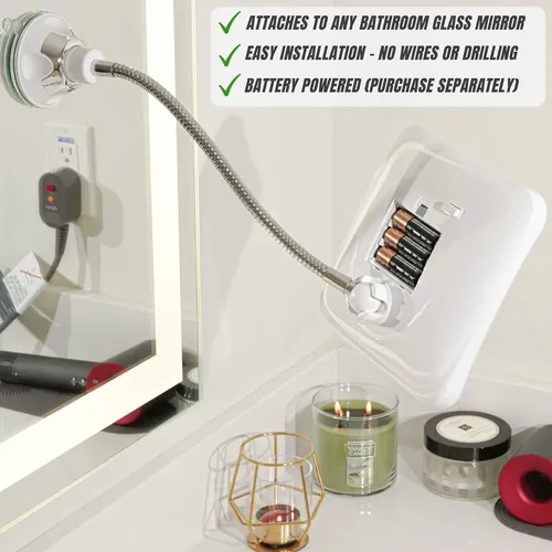 Sunplustrade Espejo De Maquillaje Con Luces Led Y Aumento, D