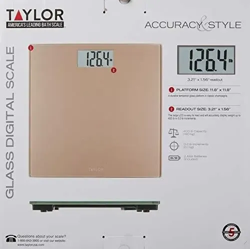 Taylor Precision Products, Básculas Digitales Para El Peso C Champagne