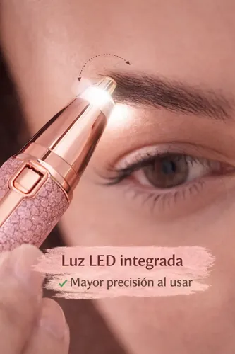 Depiladora Electrica De Cejas 2 En 1 Recargable Usb Luz Led