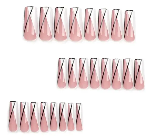Uñas Artificiales Minimalistas De Estilo Francés En Capas