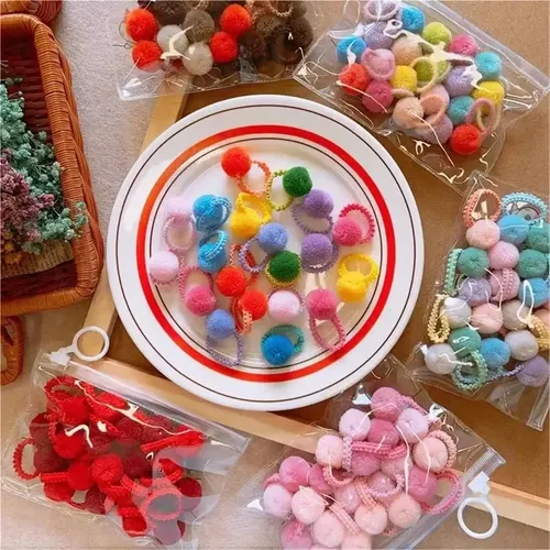 2 Juegos De Lindas Pinzas Para El Cabello De Peluche