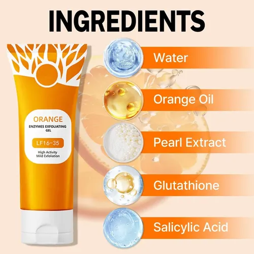 Gel Exfoliante Miehoous Orange Para Rostro Y Cuerpo 100g X2