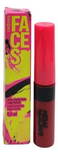 Lápiz labial líquido mate Red Love de Natura Faces, 5,5 ml, Red Love