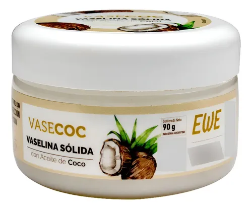 Ewe Vasecoc Vaselina Solida Con Aceite Puro De Coco 90g