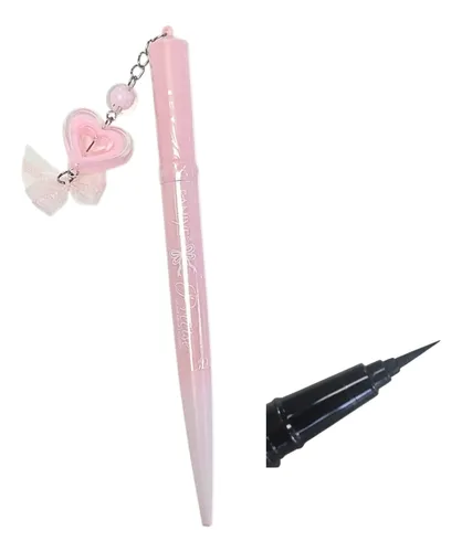Delineador Fibra Saniye Punta Fina Waterproof Negro Intenso