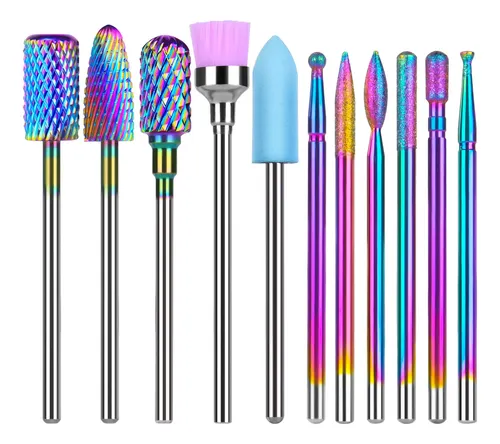 Set 11 Puntas Para Taladro De Uñas Tungsteno 2.35mm
