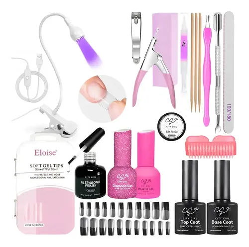 Kit Uñas Esculpidas Soft Gel Manicura Profesional Completo