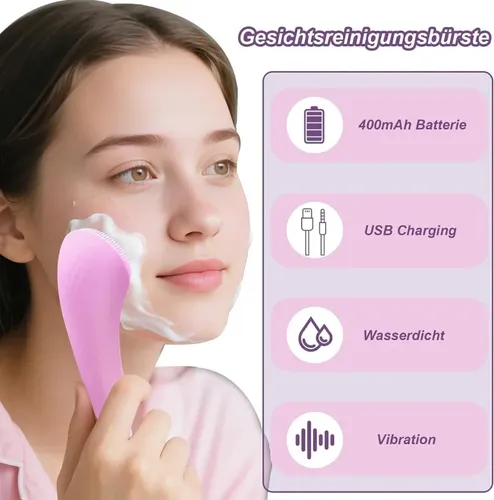 Limpiador Facial Eléctrico Vibración Nuevo Impermeable
