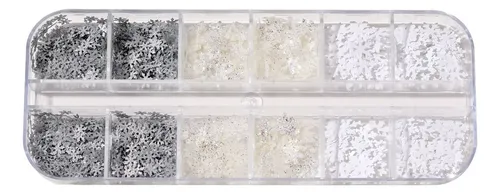 Calcomanías De Uñas Con Purpurina De Nieve, Pack De 3 Cajas