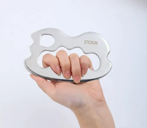 Masajeador Stickon Set Gua Sha 3 En 1 De Acero Inoxidable