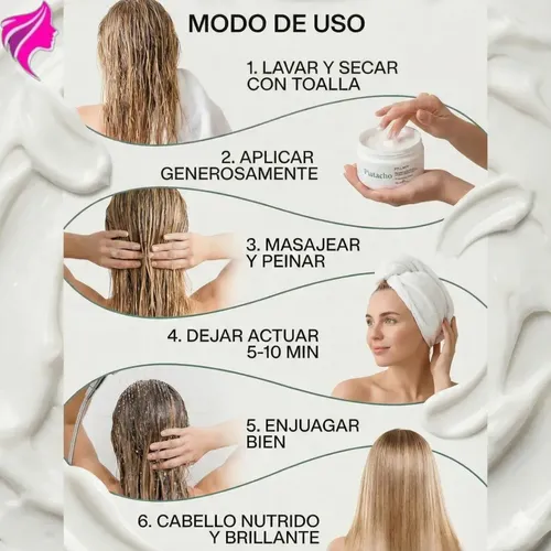 Mascara Capilar Pistacho Natural Frilayp X240g Profesional – Humectante Hidratante Con Nutrientes Esenciales Ideal Cabello Dañado y Seco – Cuidado Intensivo