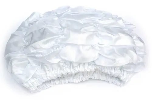 Cofia De Baño Basicare Blanco Nailon Ajustable Resistente Impermeable