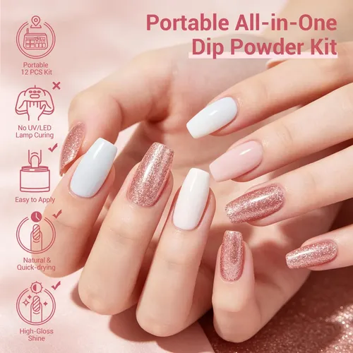 Akit De Pó Dip Azurebeauty 4x10g Rose E Nudess