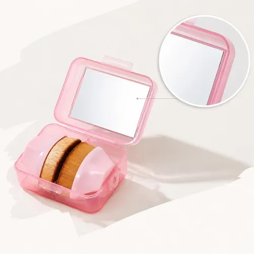 Portable Makeup Brushes Set, Foundation Brush With Mirror