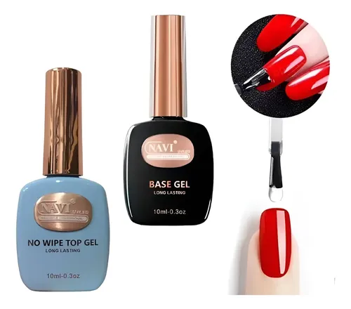 Base Y Top Coat Navi Gel Semipermanente Uv Led Uñas 10ml