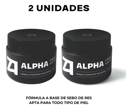 2 Unidades Crema Anti Age Alpha Men Care Con Sebo De Res