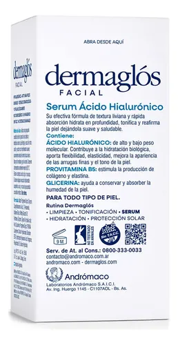 Sérum Facial Dermaglós Ácido Hialurónico X 30 Ml