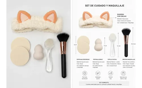 Kit Set Maquillaje Y Limpieza Belleza Cuidado Facial