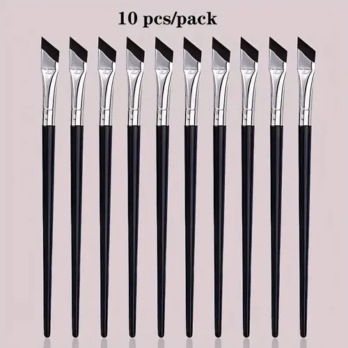 Juego De 10 Brochas Portátiles Para Maquillaje De Ojos, Pinc 181 Eyeliner Brush – 10pc