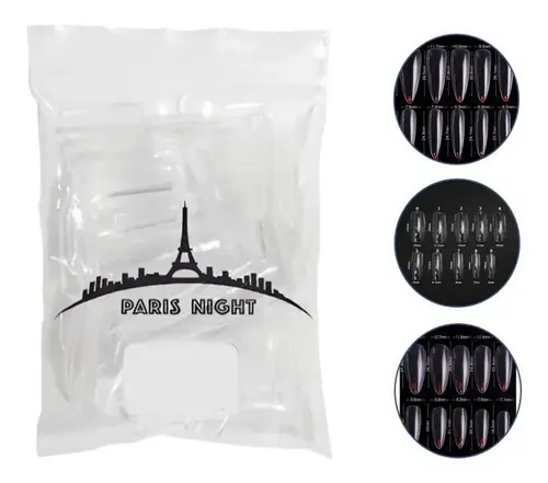 Tips Para Soft Gel Y Press On Nails Paris Night X200 Premium